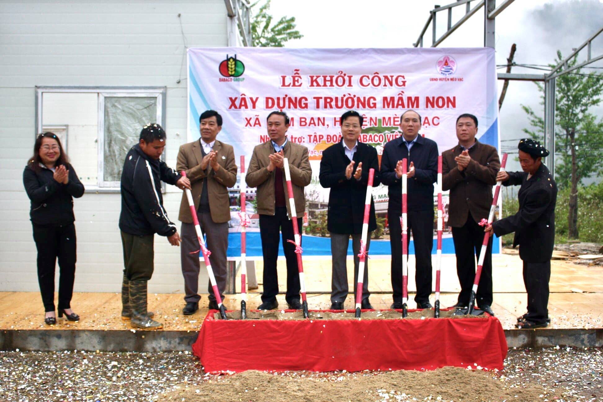 Dabaco Group hỗ trợ 2 tỷ đồng xây dựng nhà lớp học Trường Mầm non Nậm Ban